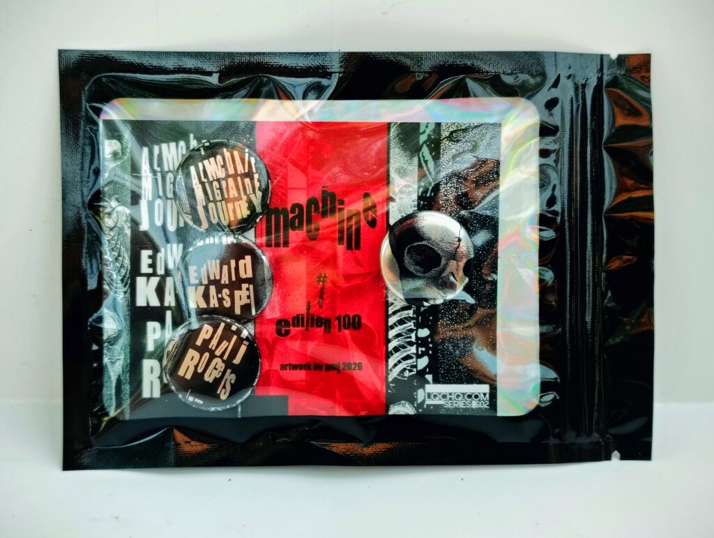 4 badge set (pinback style) : the infernal machine / machinemachinemachine